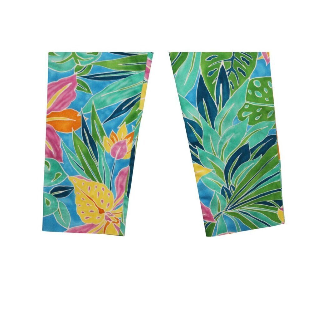 Lauren Ralph Lauren Pants Size 8 Multicolor Preppy Resortwear Tropical Beach - Picture 4 of 11